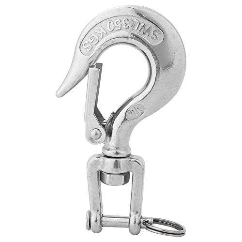Lightweight High Hardness Durable Wear-Resistant Hook With Latch, Jaw Hook, for Boat Kayak(1/4″)’$