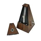 Mechanical Metronome with Bell, Traditional Triangle Metronome, Woodgrained Tower Metronome Tempo Range 40~208 bpm for Musicians, Piano Drum Practice by Bravodeal (Woodgrained)