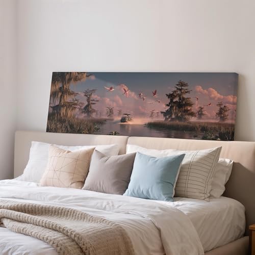 Toile zone humide pour salle de bain feutrée grand format 45x135