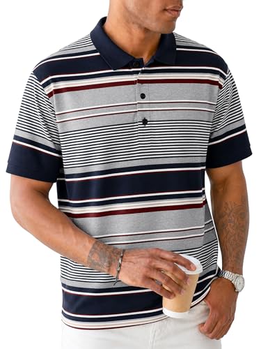 Image of Noble Monk Men's Regular Fit Polo Neck T-Shirt | Half Sleeve