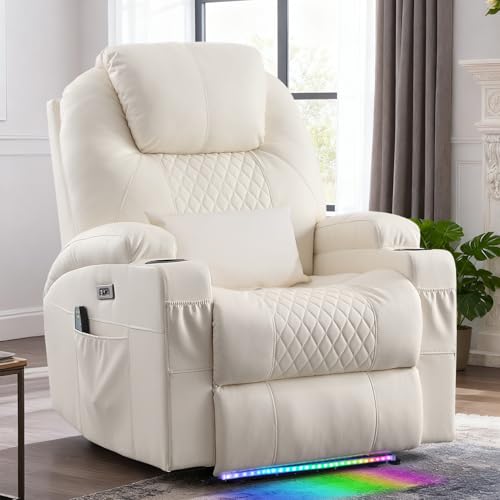 Sillón Reclinable Plegable Beige miniatura 1