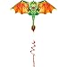 HQ Cerf-Volant Dragon Jeunesse Unisexe, Vert et Orange, 135 cm 180 cm