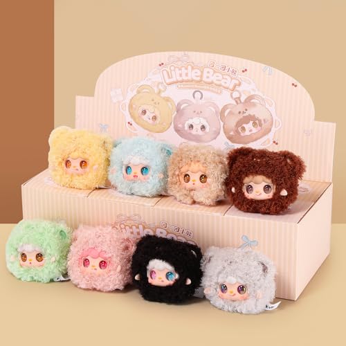 Perklzau Yooki Little Bear Surprise Doll, Plush Bag Charm Keychain Blind Boxes for Girls,Mystery Collectible Figures Gift for Teens&Adults - image 4