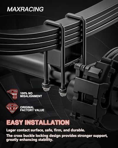 Image of 2 inch Rear Lift Blocks for Silverado Sierra 1500 w /Extended Square U Bolts | 2007-2019 Chevy Silverado 1500 & GMC Sierra 1500 2WD /4WD, 2'' Rear Leveling Lift Kits, Extended Square U-Bolts, CNC Machined
