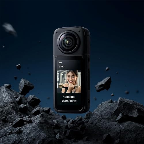 Image of Golens 2.7K Mini Action Camera with Audio Recording, 180 Rotatable Lens, WiFi App Control, Magnetic Neck Mount, HD Display | Thumb Size Wearable Body Cam for Travel, Cycling, Vlogging AC01B