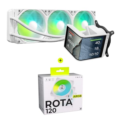 Amazon.com: TRYX Panorama 360 ARGB SE White Curved Screen 360mm