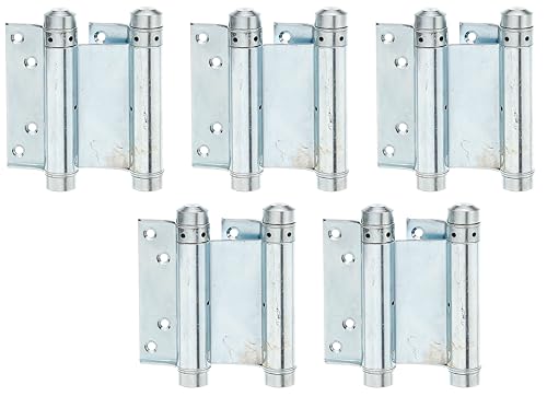 Alberts 852542 Paumelle de porte va-et-vient | galvanisée, en bleu | hauteur 100 mm | kit de 5