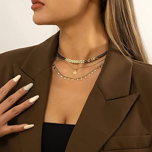 Amazon.com: KnBoB 3 Layer Necklaces for Women, Layered