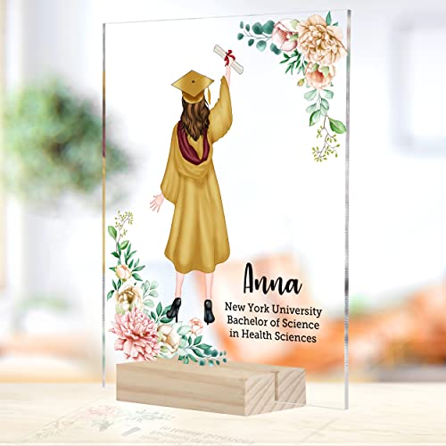 Personalized Plaque Graduation Gifts For Her, Custom Graduation Plaque, Graduation Gifts For Daughter, Sister, Girlfriend, Customized Plaque Graduation High School, College, Medical School, Grad Gift #TOP2