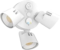 Vista 17 de Lithonia Lighting HomeGuard Luces de Inundación LED de 2 Luces para Exteriores, Luces para Exteriores de Montaje en Pared o Techo, 4000K Blanco