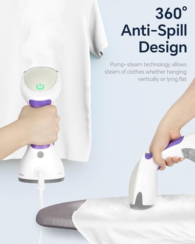 BEAUTURAL Steamer for Clothes, Portable Handheld Garment Fabric Wrinkles Remover, 30-Second Fast Heat-up, Auto-Off, Large Detachable Water Tank - Image 3