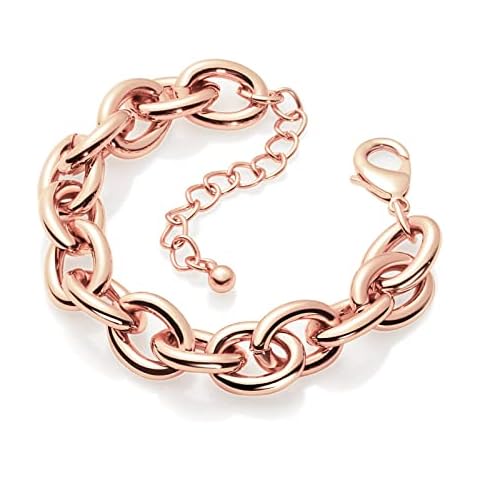 Lane Woods 14k Gold Plated Chunky Thick Large Link Chain Bracelet Cover
