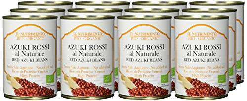 IL NUTRIMENTO Rote Azukibohnen - Reich an Proteinen - Ohne Salzzusatz - 12er Pack (12 x 400 g)