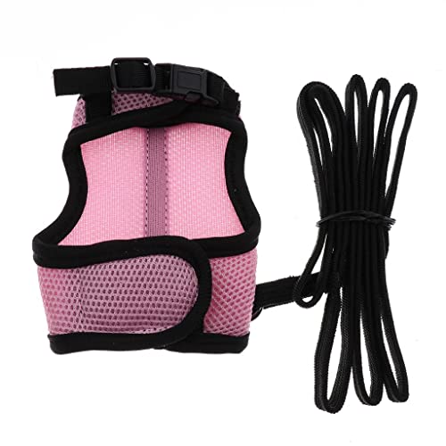 Gralara Atmungsaktives Sicherheitsnetz Geschirr mit Verstellbarem Gurt für Kleinkinder, Rosa, L-7