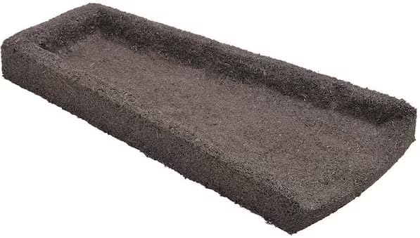 Rocky Mountain Goods Rubber Downspout Splash Block - Brown Heavy Duty Stay in Place Design - Made from 100% Recycled Rubber - Does Not Crack or Chip in Winter - Protects Foundation, Beds, Lawn