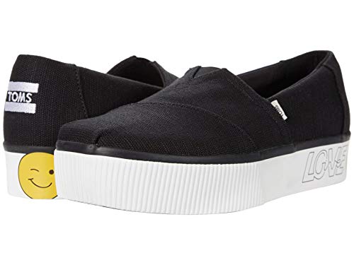 TOMS Alpargata Boardwalk mocassins en toile noire souple taille standard homme