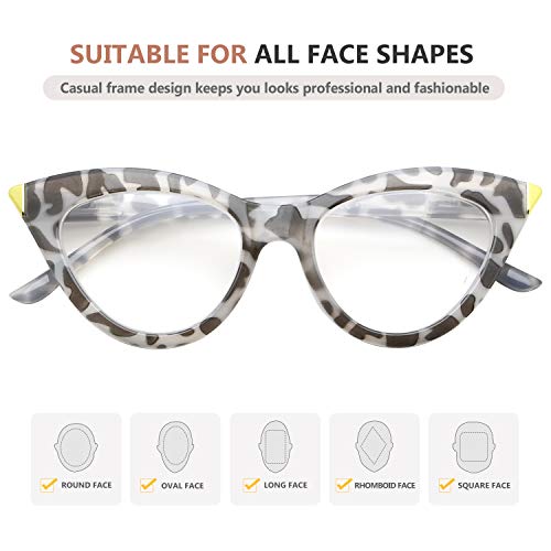 Eyekepper Reading Glasses for Women Cat-eye Style Ladies Readers - Grey Tortoise +1.75 - Image 3