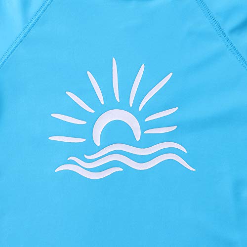 Image of TFJH E Girls & Boys Long Sleeve Rashgurad Swimsuit UPF 50+ Kids Swimwear Sunsuits