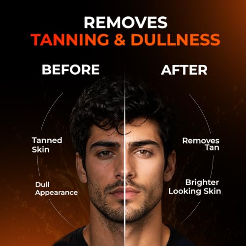 Image of Aqueria De-Tan & Brightening Vitamin C Face Wash | With Lactic Acid & Niacinamide | Deep Cleansing Face Cleanser for Tan Removal, Pigmentation, Dark Spots, Dull & Uneven Skin Tone | Brightens Skin & Gently Exfoliates | Non-Drying Formula for All Skin Types | 200ml | Men & Women Gentle Cleanser
