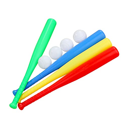 HEMOTON 1 Juego Juego de Beisbol Equipo de práctica de béisbol Juego de Pelota y Bate Juguetes béisbol plástico pelotas béisbol plástico Bate de béisbol Juguetes niños Deportes Colocar tee