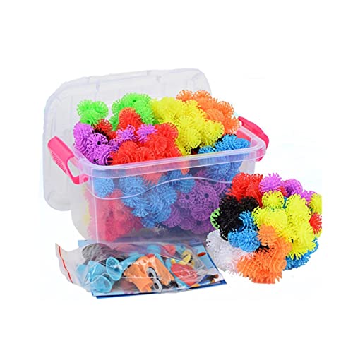 Thorn Ball 3D Modelo de construcción Bloques de construcción Magic Puffer Ball Bricolaje Juguetes de ensamblaje Educación temprana Bola de pellizco Caja de almacenamiento Juego de rompecabezas Varieda Cover