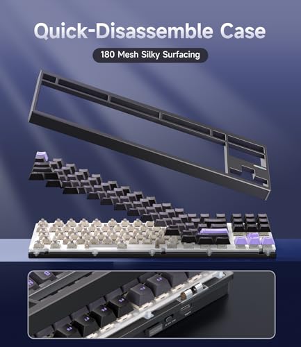 Image of MCHOSE GX87 Aluminum Custom Mechanical Keyboard Gaming Keyboards with Quick Disassemble Case, Black