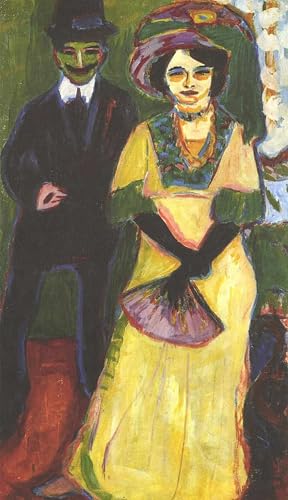 Toile murale abstraite Kirchner 60x90 pour habiller un grand mur vide de salon avec élégance