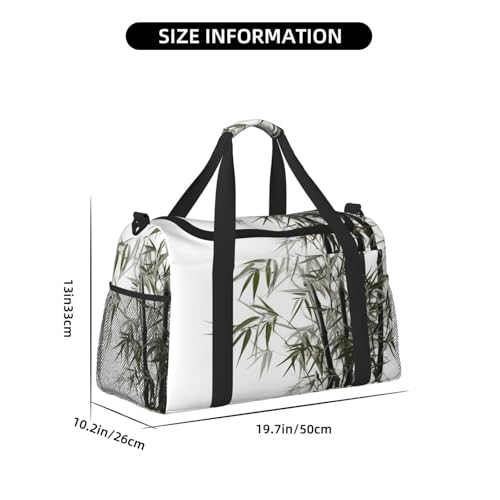 Travel Duffel Bag Lightweight Waterproof Carry On Tote Bag Foldable Weekender Overnight Bags Asian Bamboo Sport Gym Bag For Women Men2