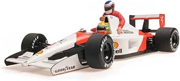Minichamps 540911828 McLar MP4/6 Ayrton Senna with Jean Alesi Riding Mexico GP 1991 Scale 1/18 Model Car