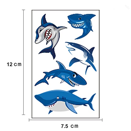 Temporary Tattoo For Kids, Fake Tattoos 83Pcs Ocean Sea, Waterproof Body Stickers, Cute Tattoo Decorations, Birthday Party Favor Supplies Decor For Boys Girls Children Toddler Teens 10 Sheets Shark #TOP5