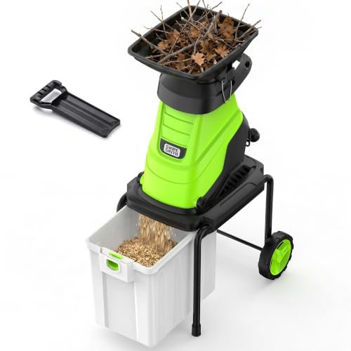 SWIPESMITH Chipper Leaf Shredder, 15 Amp 1.8 Inch Leaf Mulcher with...
