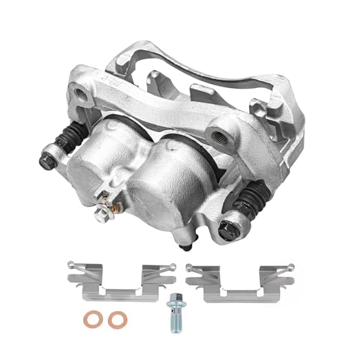 Image of Detroit Axle - 2pc Front Brake Calipers for 2005-2019 Nissan Frontier | 2009-2012 Suzuki Equator Disc Brake Calipers w /Brackets Replacement Brake Caliper