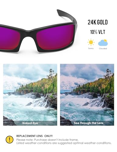 Image of BLAZERBUCK Polycarbonate Polarized Replacement Lenses for Oakley Fives Squared(4+1) OO9238 Sunglasses - Burned Starry AR Coated