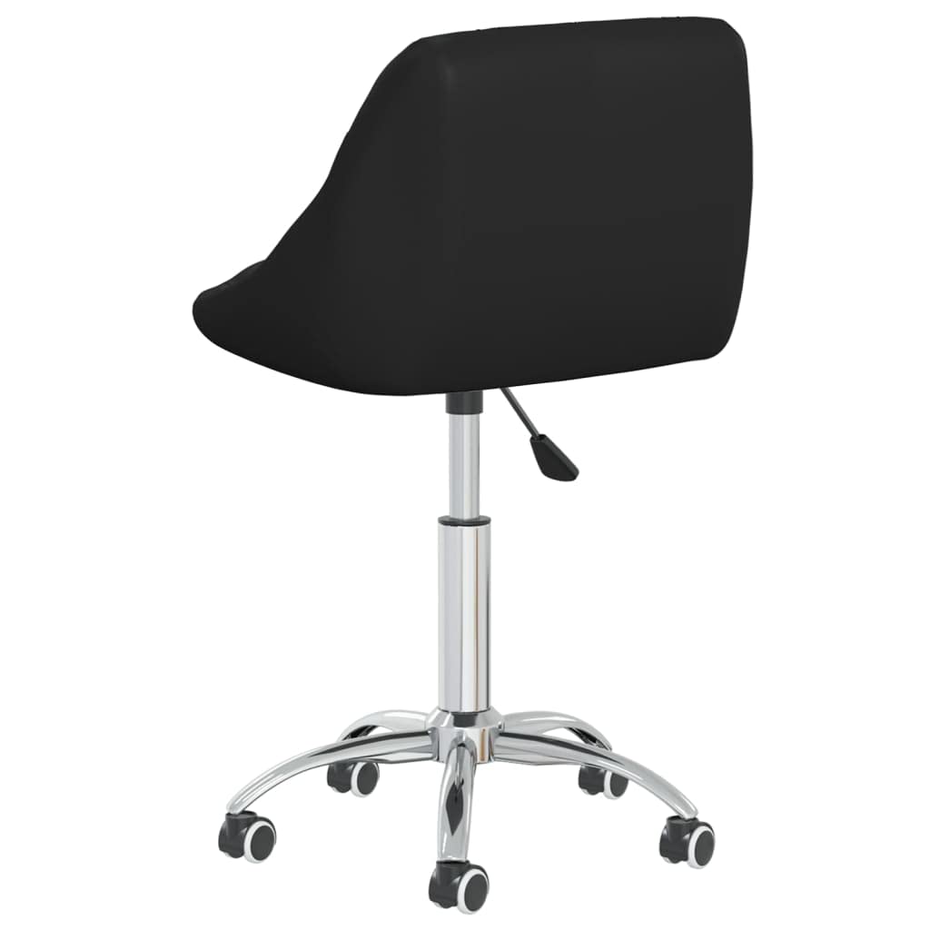 Sillas de comedor giratorias de 360 grados, 4 unidades, altura regulable, giratoria, color negro, piel sintética con ruedas