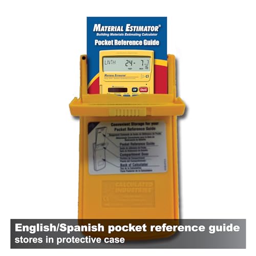Image of Calculated Industries 4019 Material Estimator Calculator|Finds Project Building Material Costs for DIY's, Contractors,Tradesmen,Handymen and Construction Estimating Professionals,Yellow, (Pack of 12)