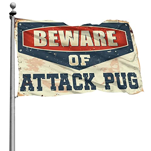 Bannières pour chambre « Beware of Attack » grand format 152 x 244 cm