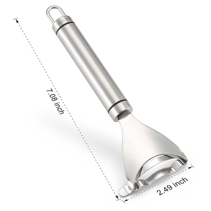Image of Stainless Steel Corn Peeler Tool | Corn Cob Stripper & Kernel Remover | Sharp Blade, Ergonomic Grip | Easy Clean Sweet Corn Cutter Kitchen Gadget (2)