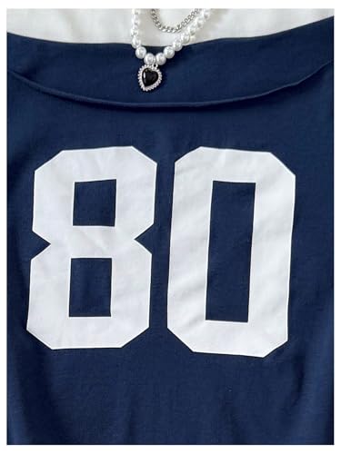 SHENHE Girl's Y2K Number Graphic Tees Short Sleeve Scoop Neck Summer Crop Top Streetwear3