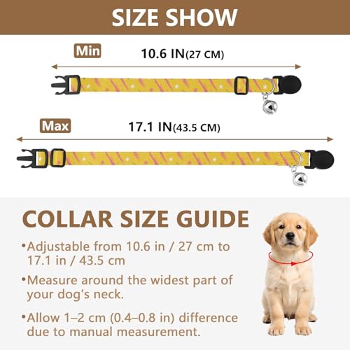 Collar ajustable para perros y gatos con campana metálica miniatura 4