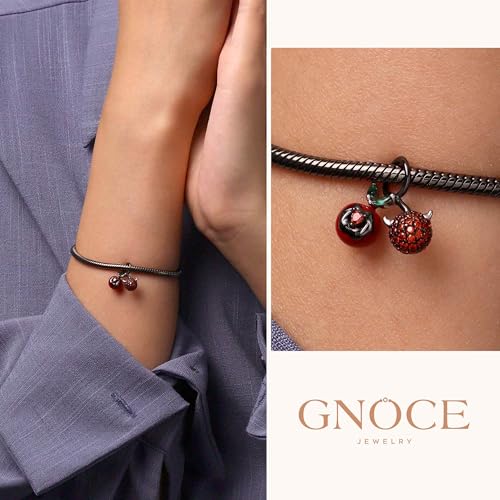 Image of GNOCE Food Themed Charm Beads Fit Charm Bracelet Necklace for Women
