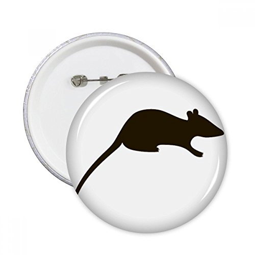 Badge Rond Souris Noire pour Personnaliser Vêtements et Masquer Usure