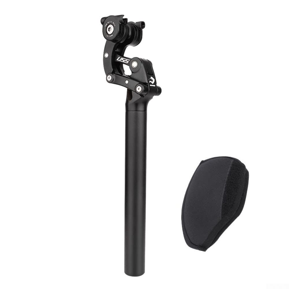 RANRAO Tija de sillín de suspensión para bicicleta, de aleación de aluminio, amortiguadores de asiento, poste de sillín de bicicleta, suspensión para bicicleta de montaña, tija de sillín