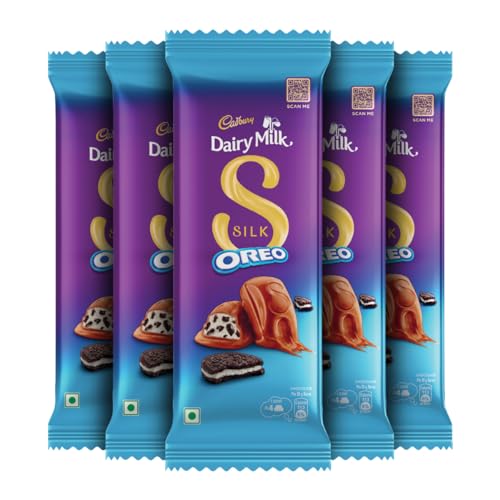 Image of Cadbury Dairy Milk Silk Oreo Chocolate Bar, 60 g (Pack of 5)