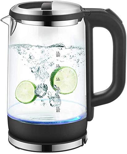 Bouilloire électrique portable 1.8L en verre pour des tisanes parfaites en famille au salon