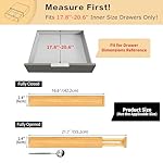 Utoplike 4 pcs Bamboo Kitchen Drawer Dividers Large, Adjustable Drawer Organizers, Spring Loaded, Works in Kitchen, Dresser, Bathroom, Bedroom, Drawer, Desk - Image 2