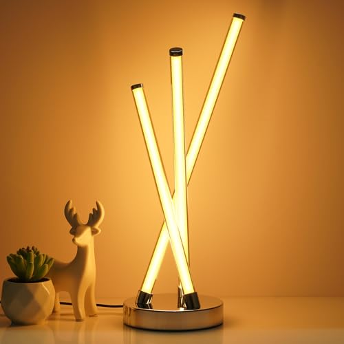 NUÜR LED Table Lamp Black, Diamond Bright Effect, Dimmable, Metallic