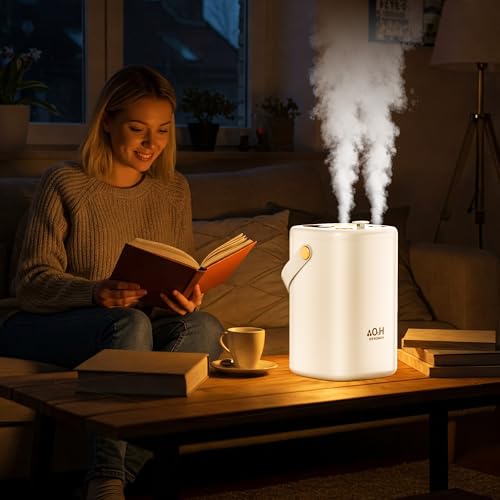 1L Cool Mist Ultrasonic Humidifier - Quiet Air Humidifier with Auto Shut-Off/Waterless Protection for Bedroom Home Office Plants, Small Large Capacity for Dry Air by ALIANSHENG - Image 8