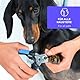 Longivia® Professioneller Krallenschere für Hunde und Katzen 15,5 cm aus Edelstahl mit Nagelfeile- Krallenzange Hohe Qualität - Krallenschneider Große & Kleine Hund mit Sicherheitsschutz Schwarz-Blau