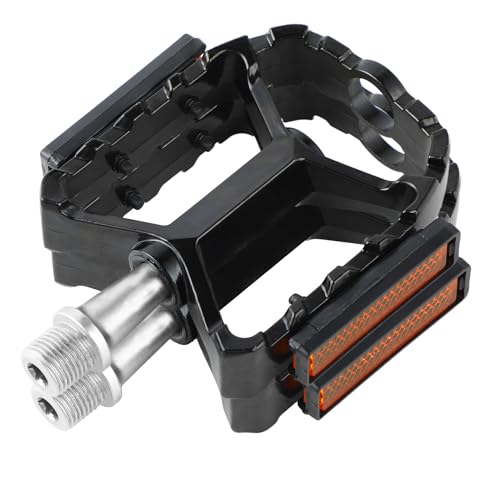 Pedali per bicicletta con riflettori, pedali in alluminio antiscivolo da 9/16 pollici, pedali per bicicletta, mountain bike, bici da strada, MTB, bici da strada, BMX, E-Bike