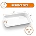 Bruntmor White Rectangular Platter Plates Set of 8 - Ceramic Serving Dishes - 8'' White Plates Serving Tray for Dessert Appetizer, Salad - Microwave Oven Safe - Perfect for Dinner and Party Buffet